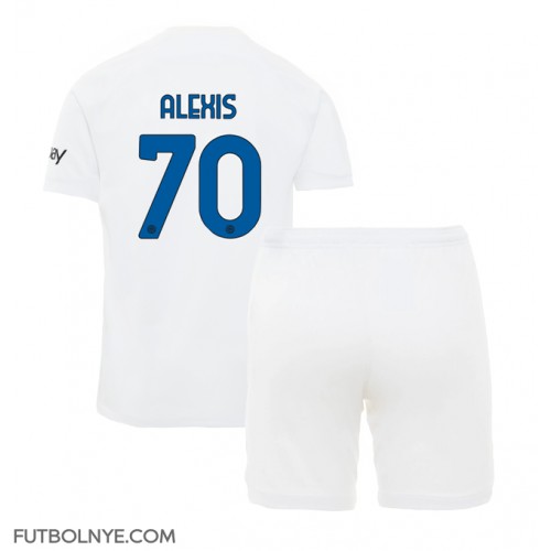 Camiseta Inter Milan Alexis Sanchez #70 Visitante Equipación para niños 2023-24 manga corta (+ pantalones cortos)